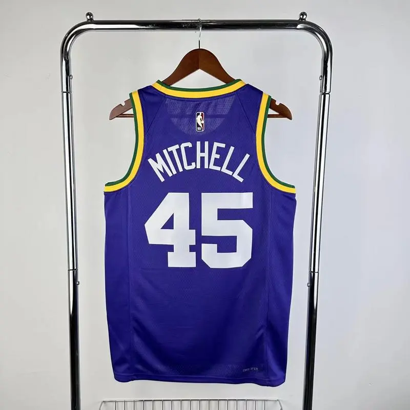 2024 NBA Utah Jazz 45 MITCHELL Basketball Jersey