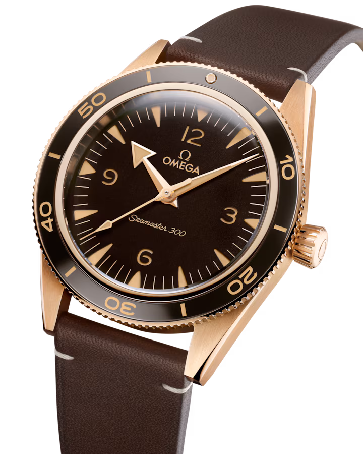 Omega Seamaster 300 41mm Brown Dial Bronze Gold Strap 234.92.41.21.10.001