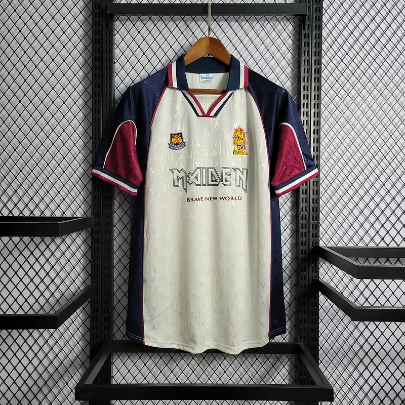 Retro 1999 West Ham Iron Maiden Away Football jersey retro