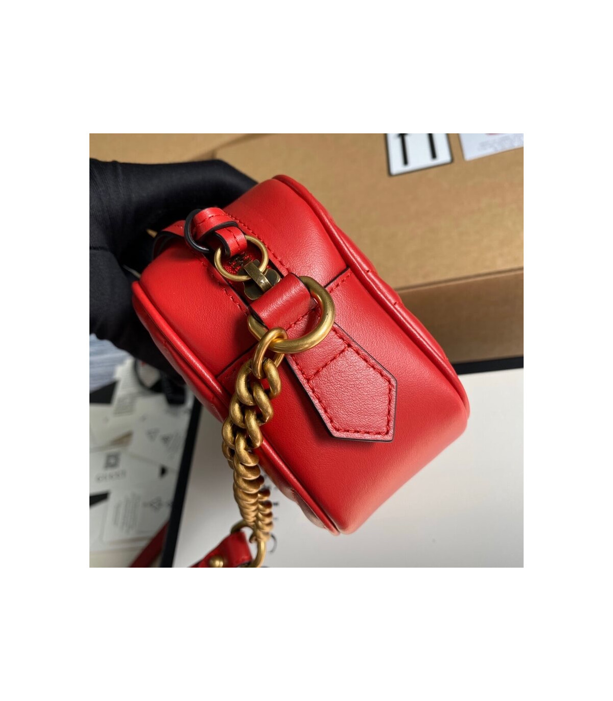Gucci GG Marmont Matelasse Mini Bag Red