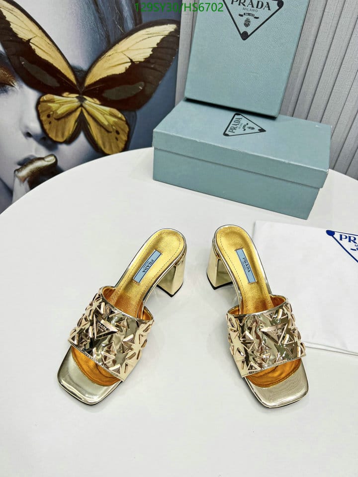 Prada Studded Metallic Leather Mules Gold 1Xx6473Ll5F0522F065