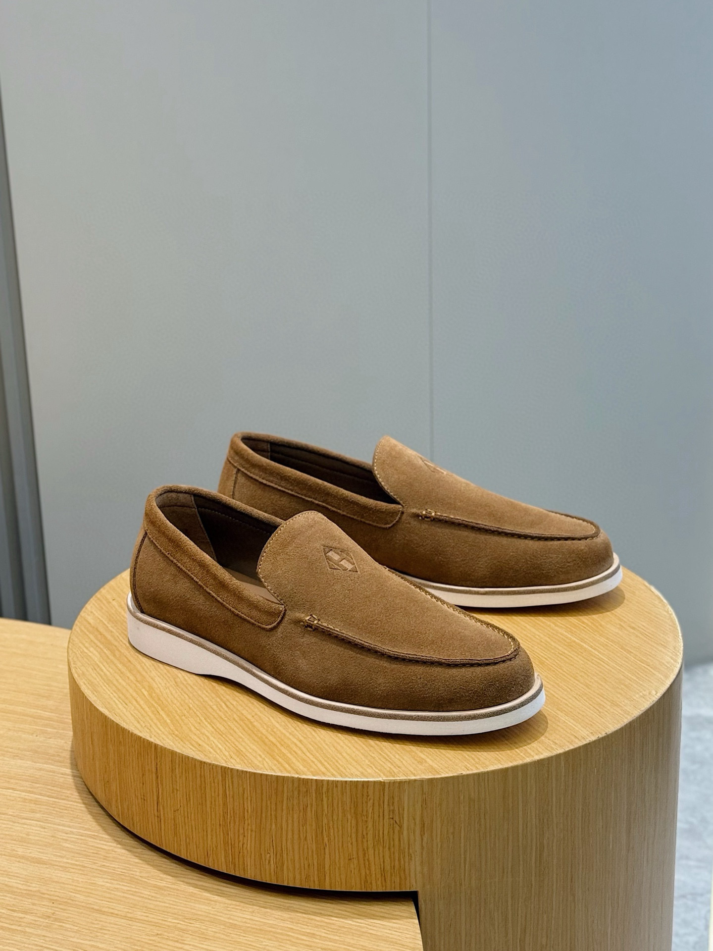 Hermès Brown Suede Loafers- Shoes for Men