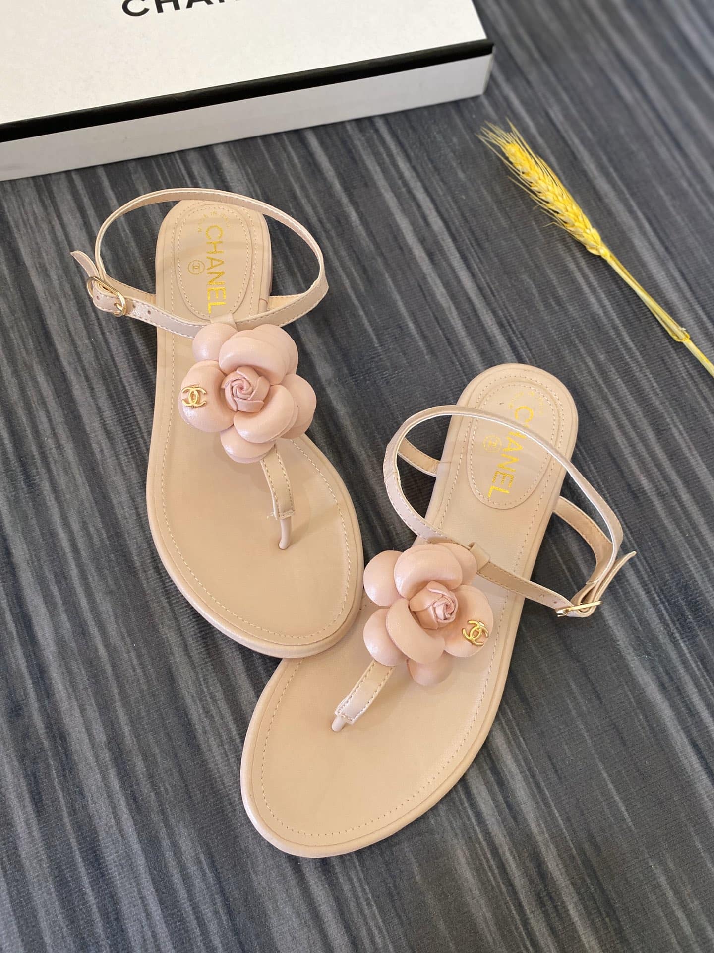 Chanel Jelly Rubber Camellia Sandals Pink