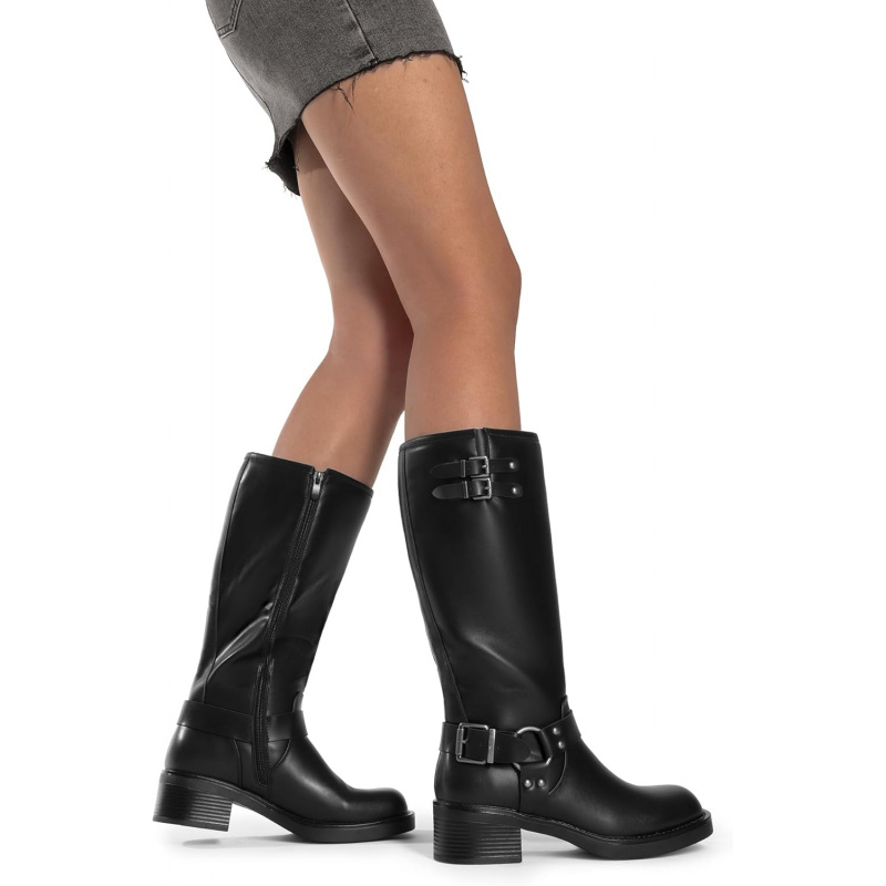 Women's Knee High Boots Combat Boots Goth Boot