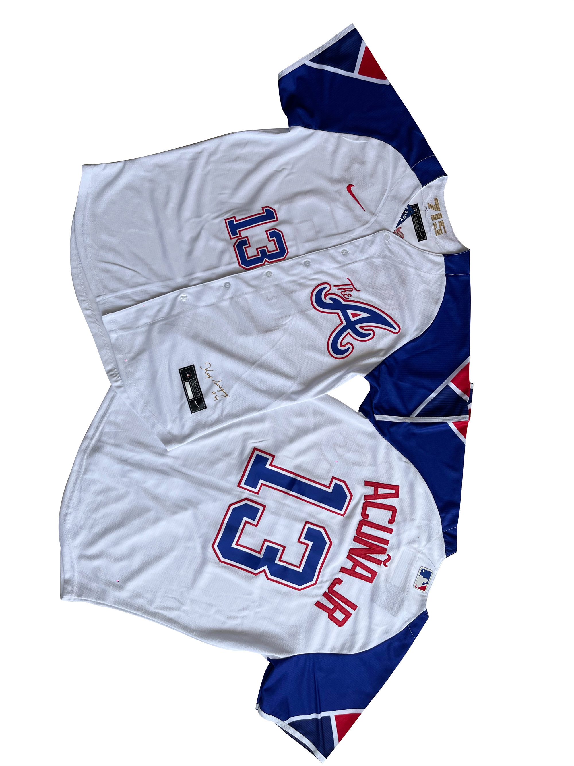 Men's Atlanta Braves Ronald 13# Acua Jr.  White City Connect Limited Player Jersey