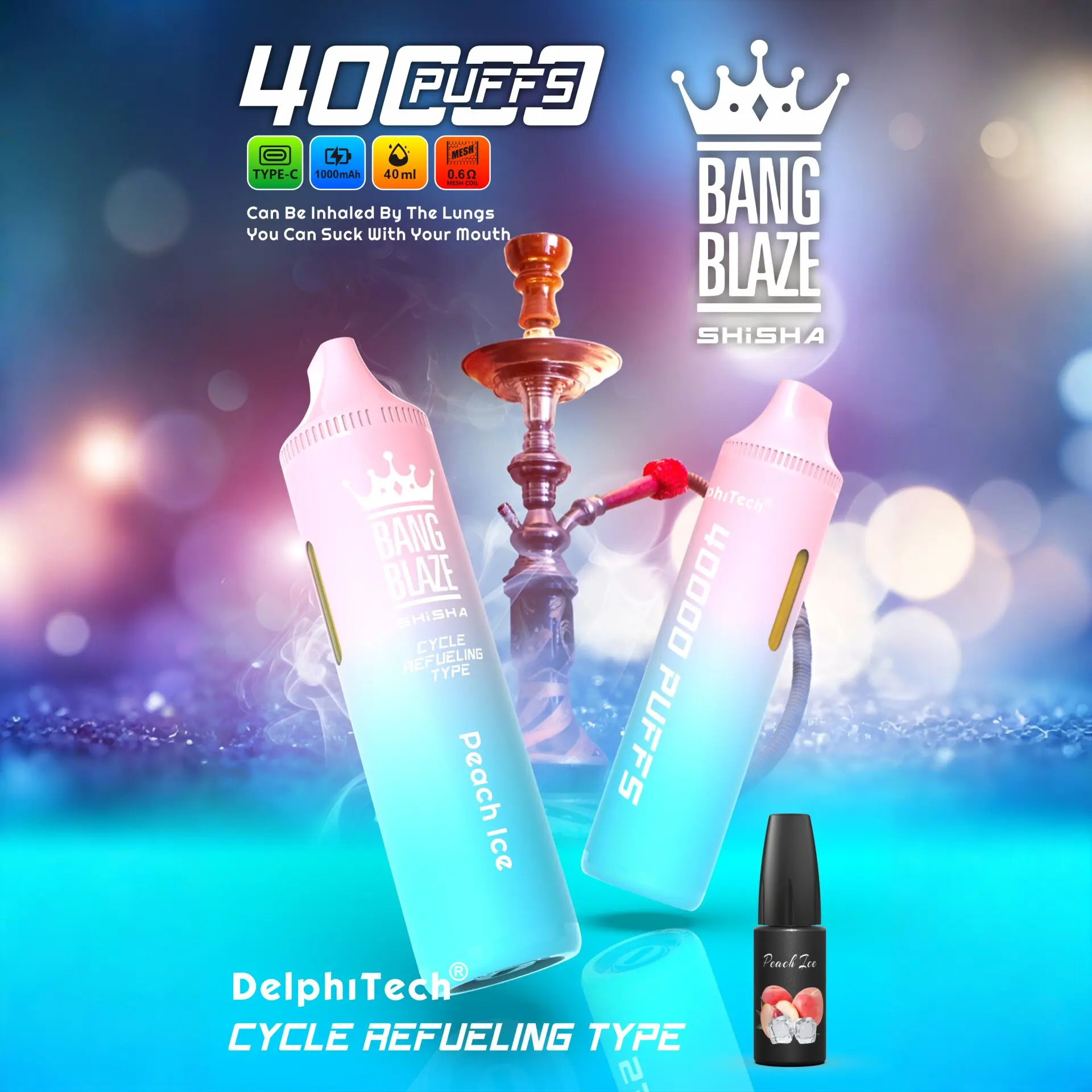 Bang Blaze 40K Riginal Refillable Oil Vape(3 pieces)