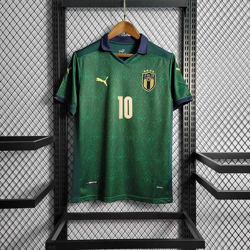 2020 Italy 3rd Away Green BERNARDESCHI IMMOBILE CHIESA CHIELLINI ZANIOLO INSIGNE Shirt Football jersey