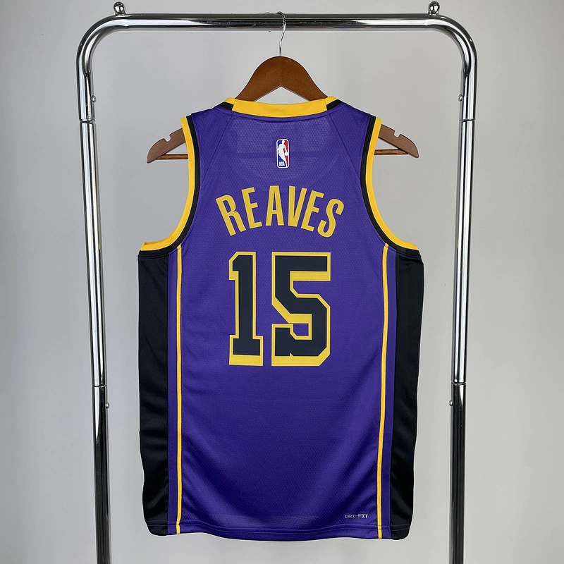 2023 NBA Lakers 15 REAVES Basketball Jersey