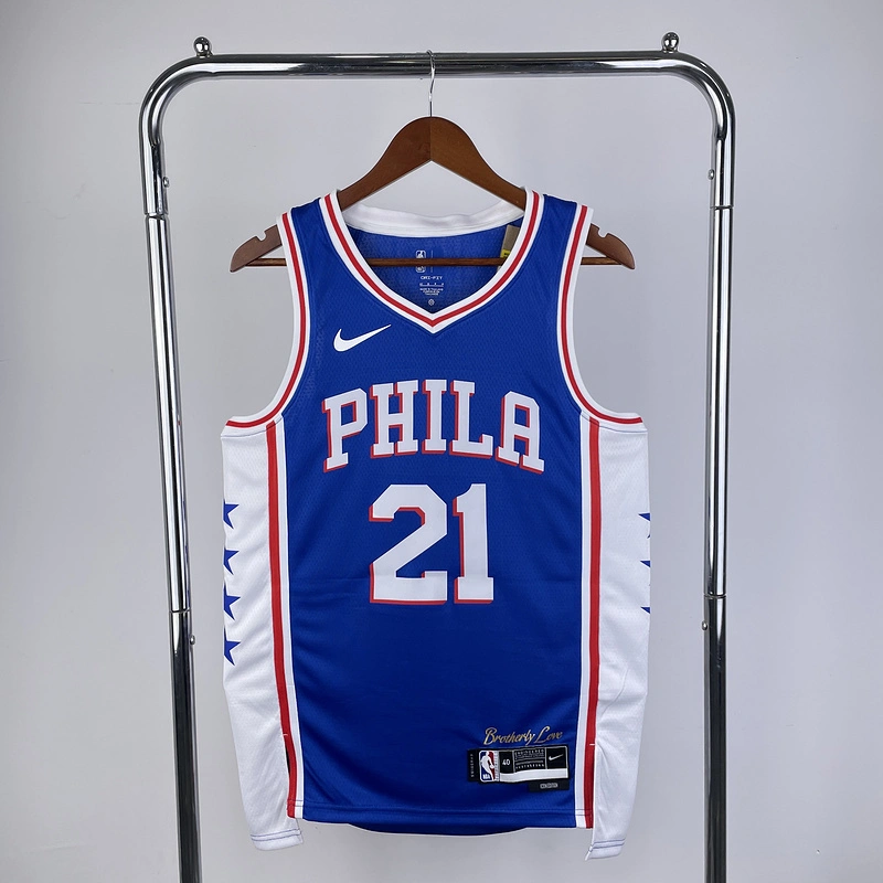 2023 NBA Philadelphia 76ers 21 EMBIID Basketball Jersey