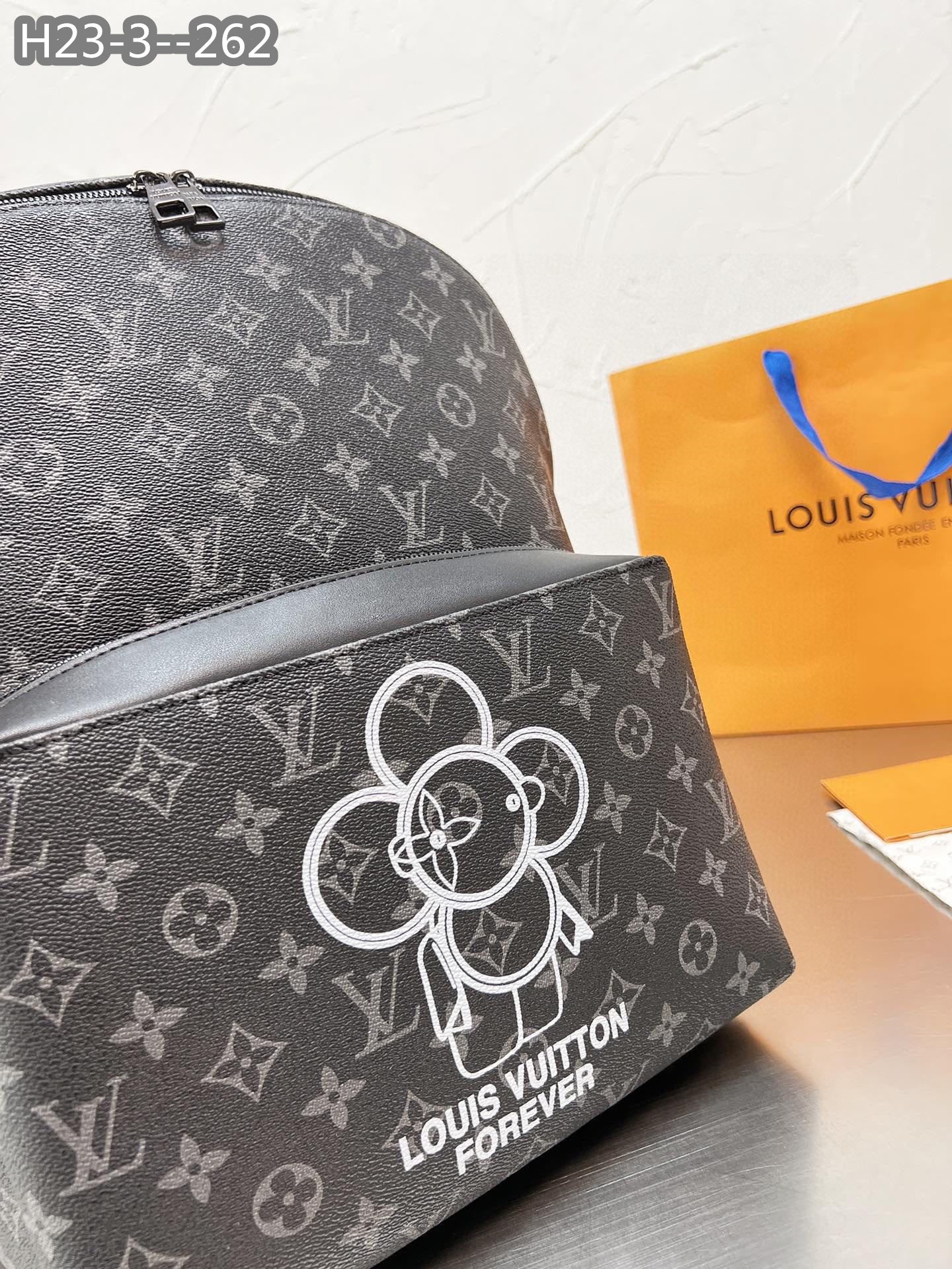 Louis Vuitton Apollo Backpack Monogram Vivienne Eclipse Black 37Cm