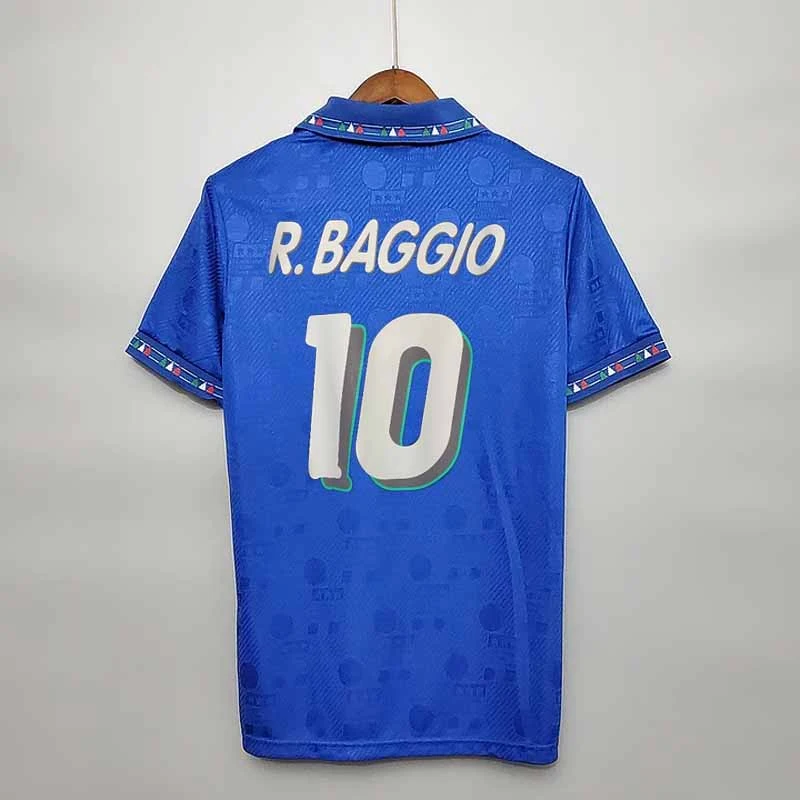 Retro Italy 1994 home  R.BAGGIO MALDINI Football jersey retro