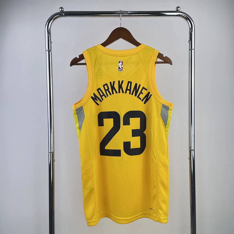 2023 NBA Utah Jazz 23 MARKKANEN Basketball Jersey
