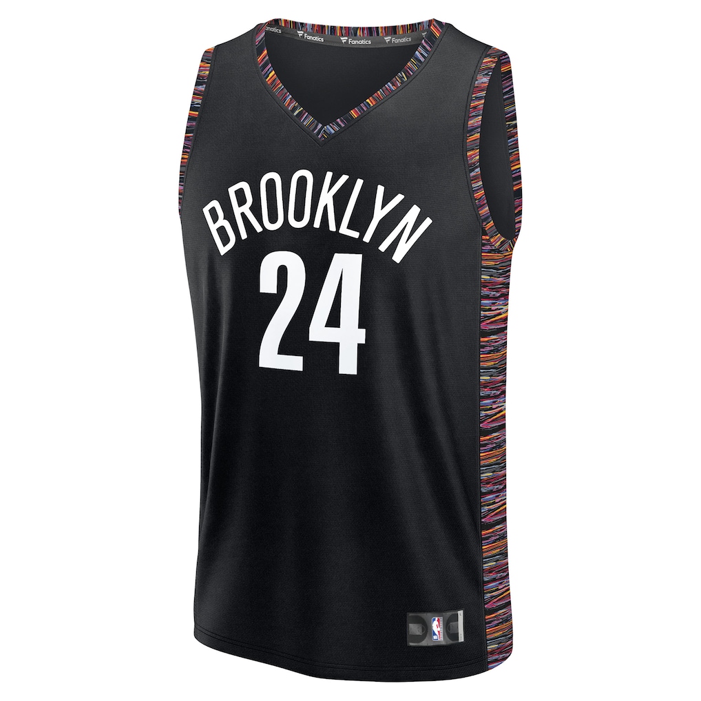 Men's Brooklyn Nets Cam Thomas Fanatics Black 2025/26 City Edition Fast Break Jersey