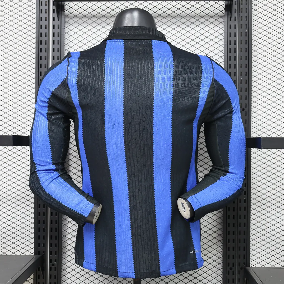 2026/27 Serie A Inter Milan Team Home Football Jersey Player Version Long Sleeves - JerseyFun