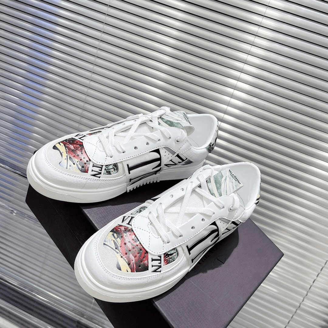 Valentino ONE STUD lace-up sneakers in calfskin