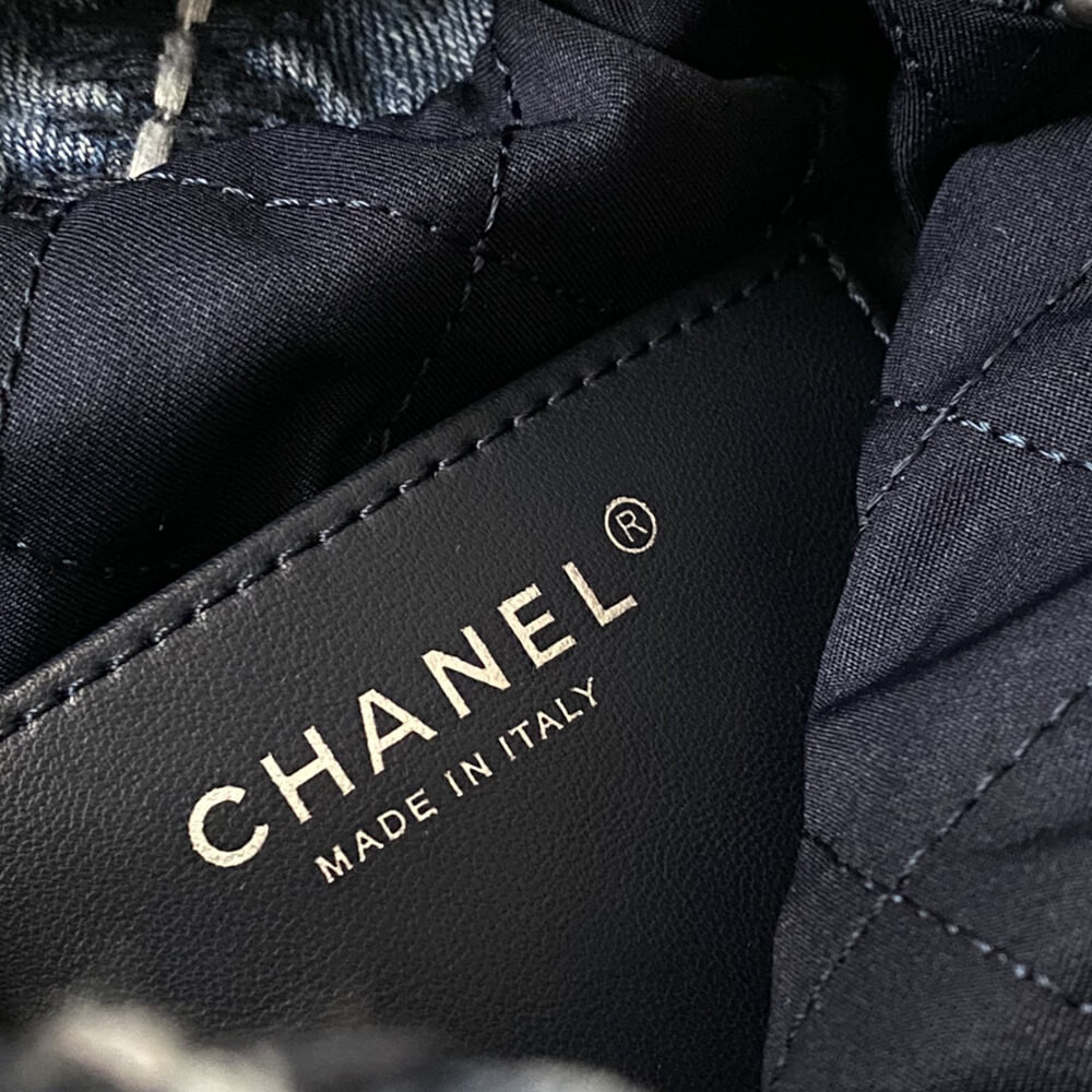Chanel 22 Mini Handbag in Stitched Denim
