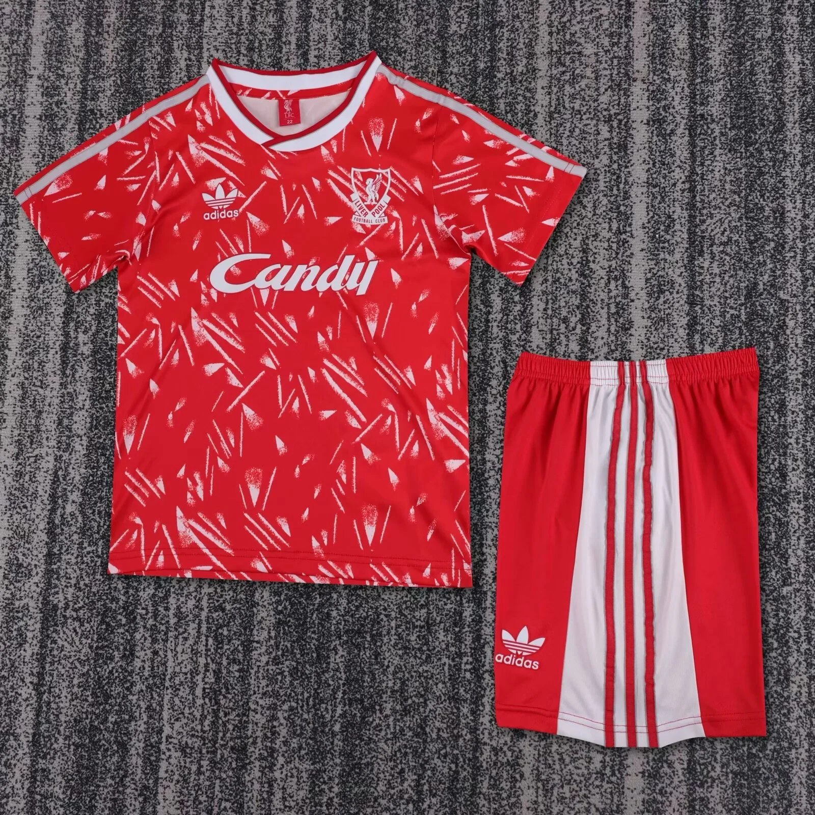 Retro kids 1989-91 Kids Liverpool Home Football jersey retro