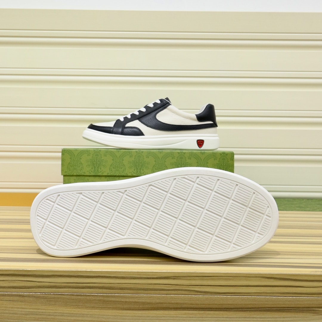 Gucci Gg Men’S Sneakers Leather Black And White
