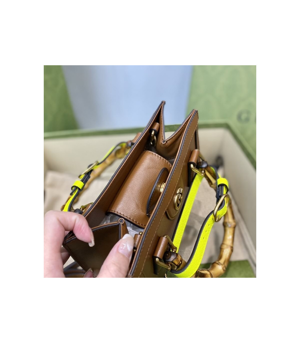 Gucci Diana Mini Tote Bag Brown