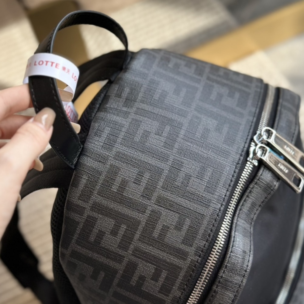 Fendi Diagonal Fendi Diagonal Backpack Nylon Black 35Cm 7Vz042A9Xtf17Bj