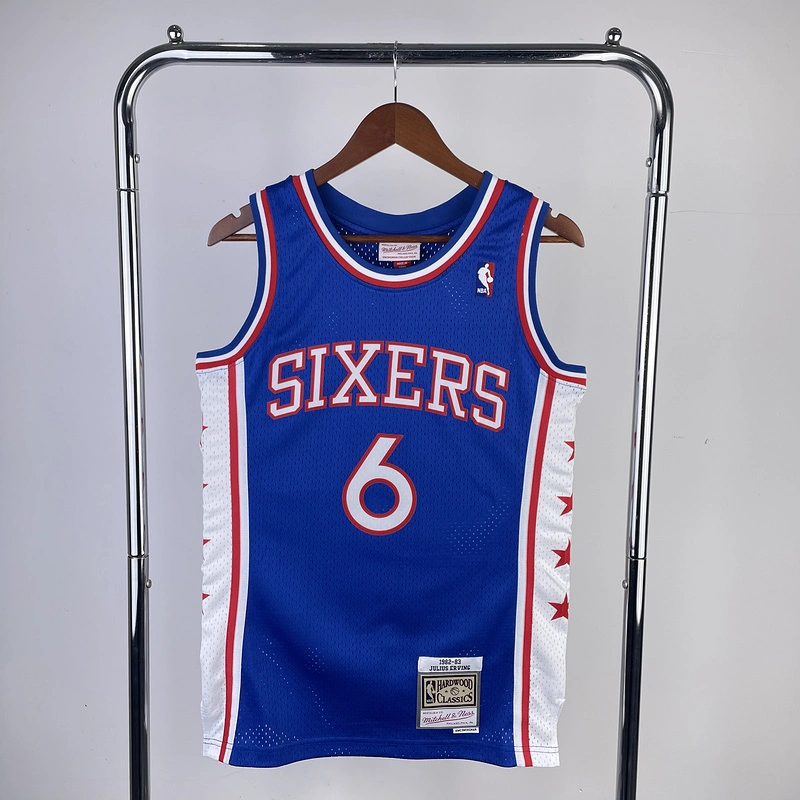 1982-83 NBA Philadelphia 76ers 6 ERVING Basketball Jersey