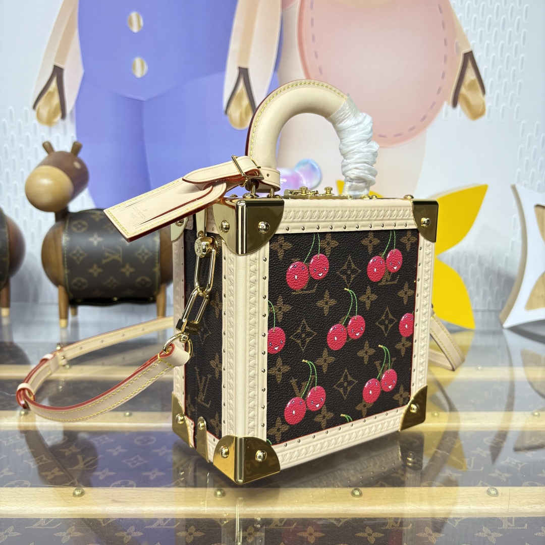 LV x TM M14040 Mini Square Trunk Cherry