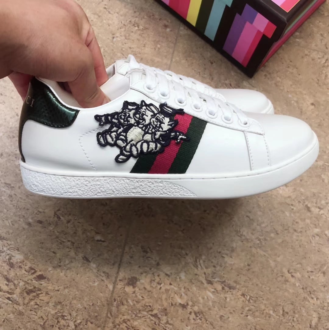 Gucci Women’S Ace Sneaker With Three Little Pig