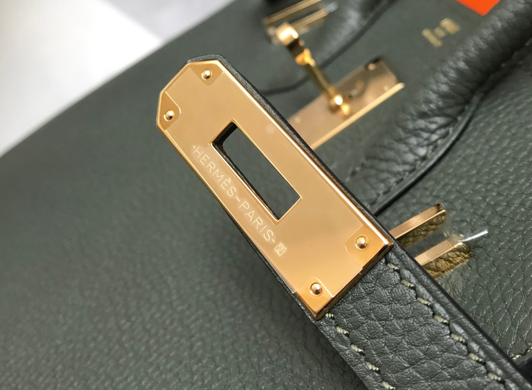 Hermes Birkin 35Cm Pine Togo Leather Gold Hardware