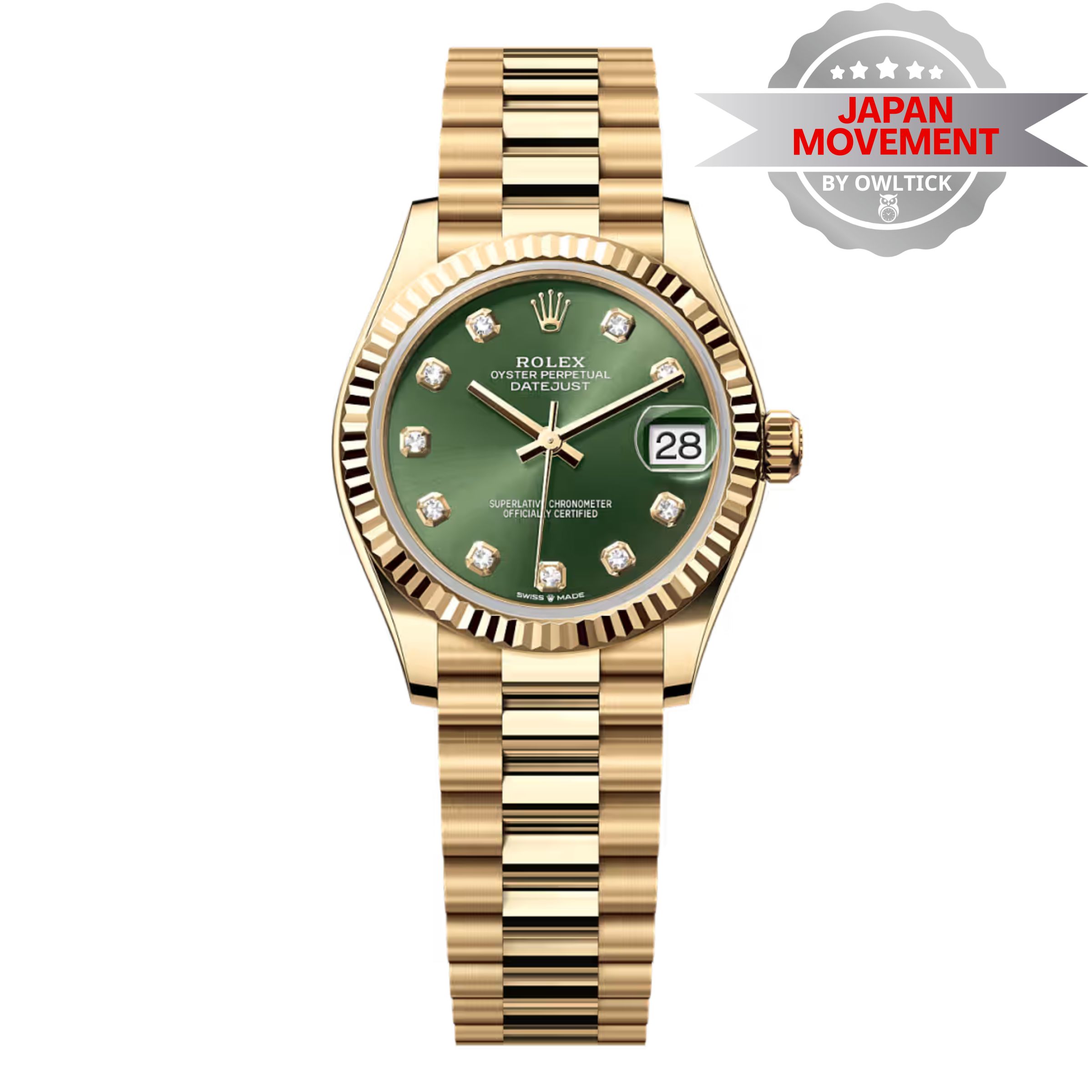 [Superclone] Rolex Datejust 31mm Olive Green Dial President 278278