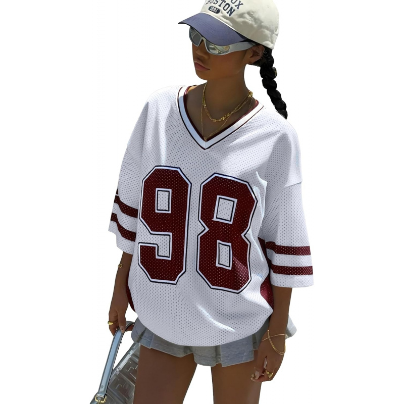 Jersey Shirts for Women Y2k Graphic Number Shirt