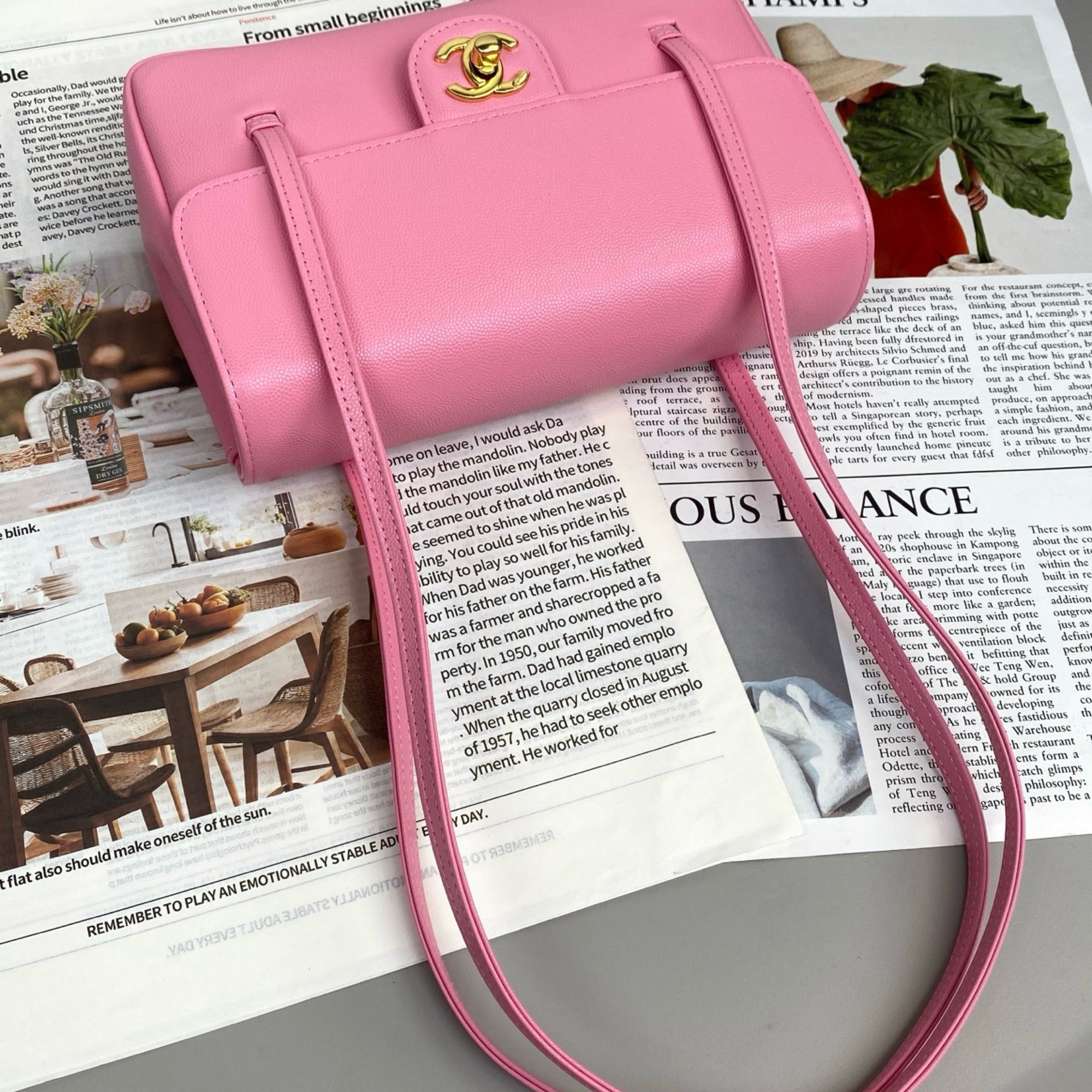 Chanel Clutch Pink Bag 17cm/6.7in