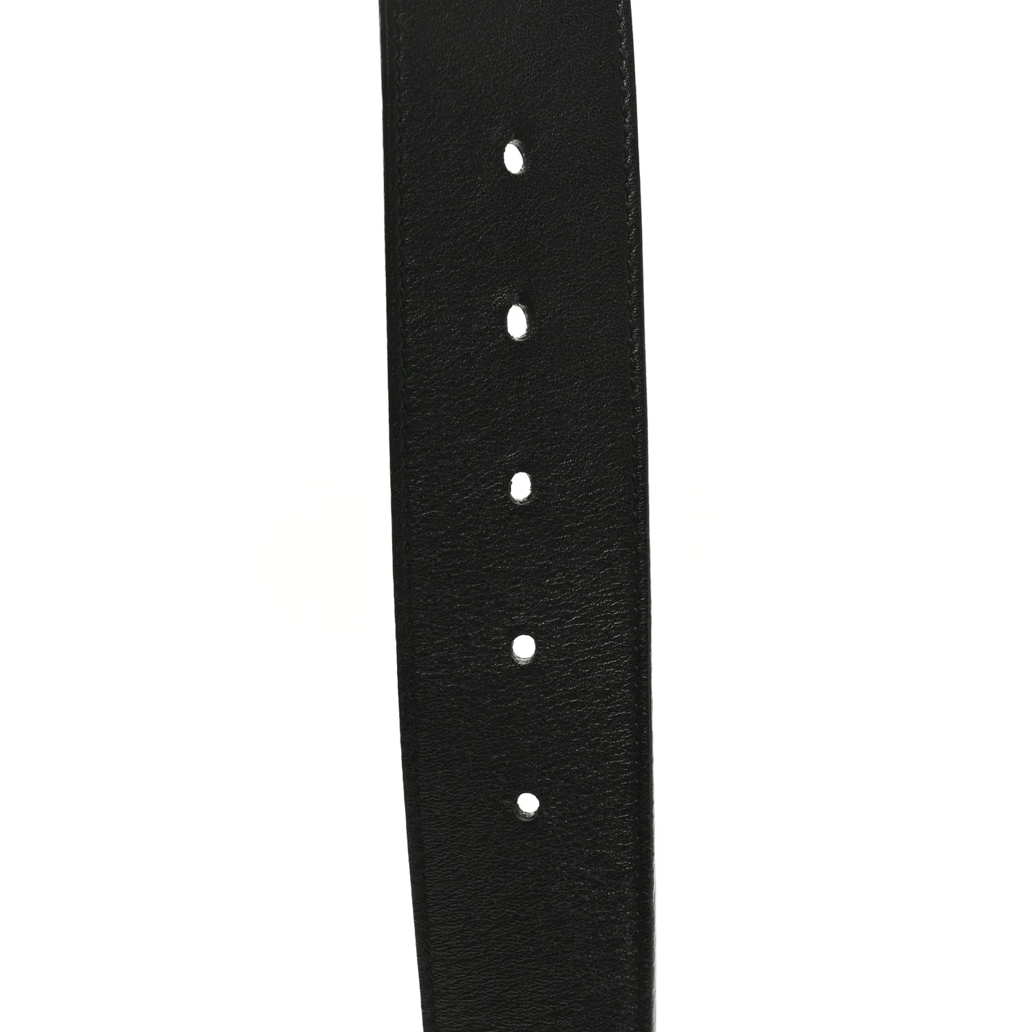 Moon Calfskin Pearl Double G 40mm Belt 90 36 Black Cream