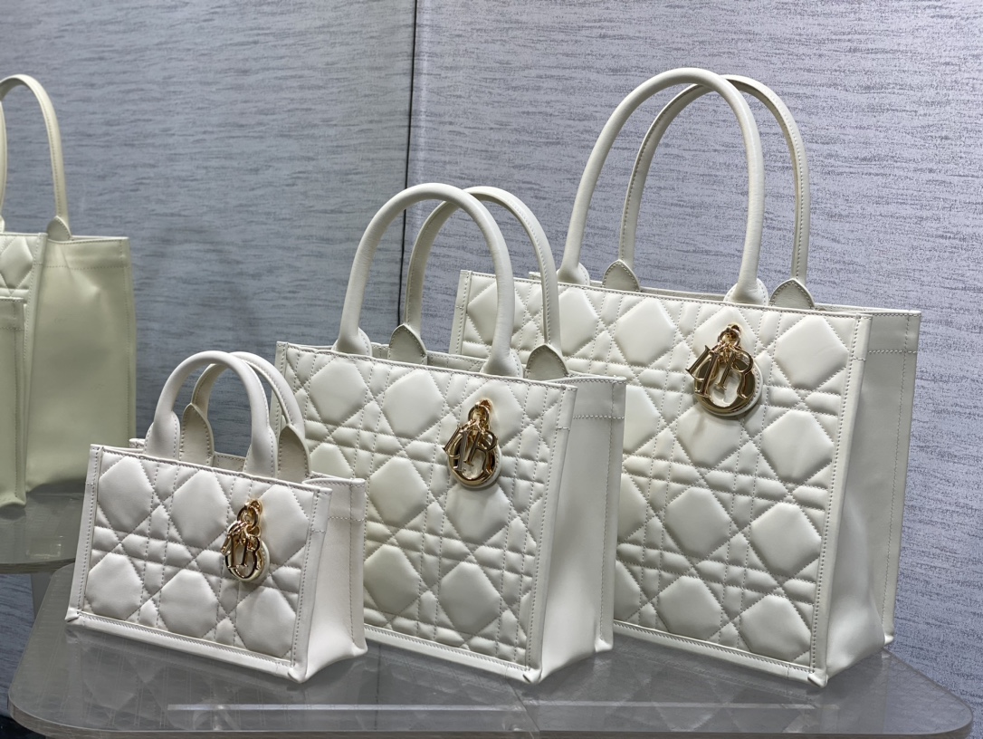 Dior Book Tote-Latte Macrocannage Calfskin