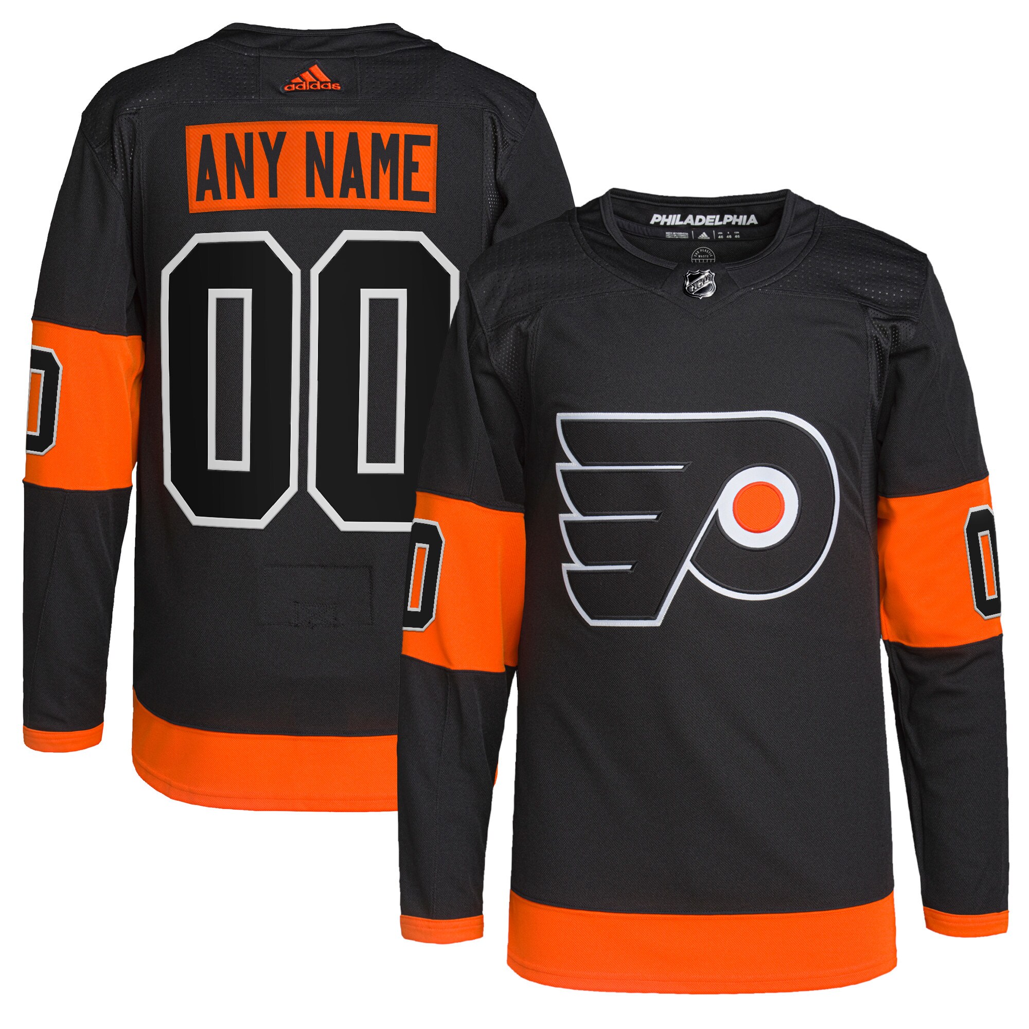Philadelphia Flyers adidas  Alternate  Primegreen Authentic Custom Jersey – Black