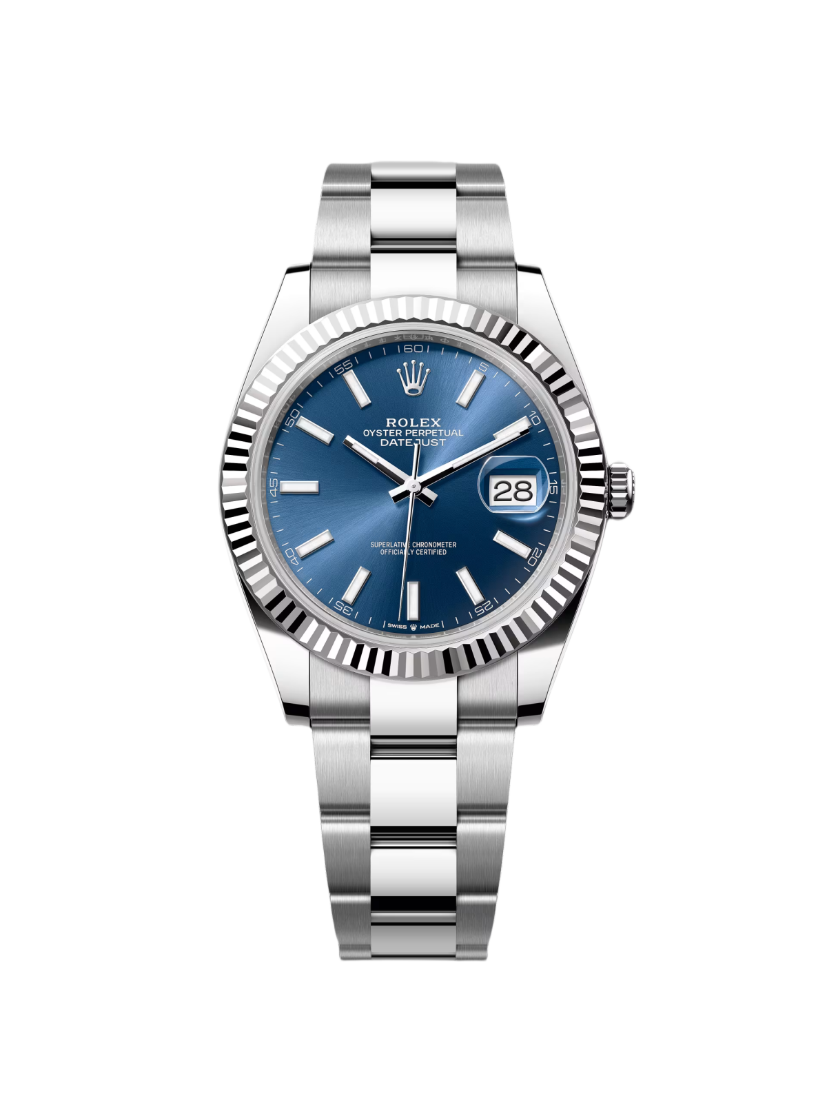 Rolex  Datejust 41mm 126334 Blue Index Oyster Stainless Steel Men’s Watch