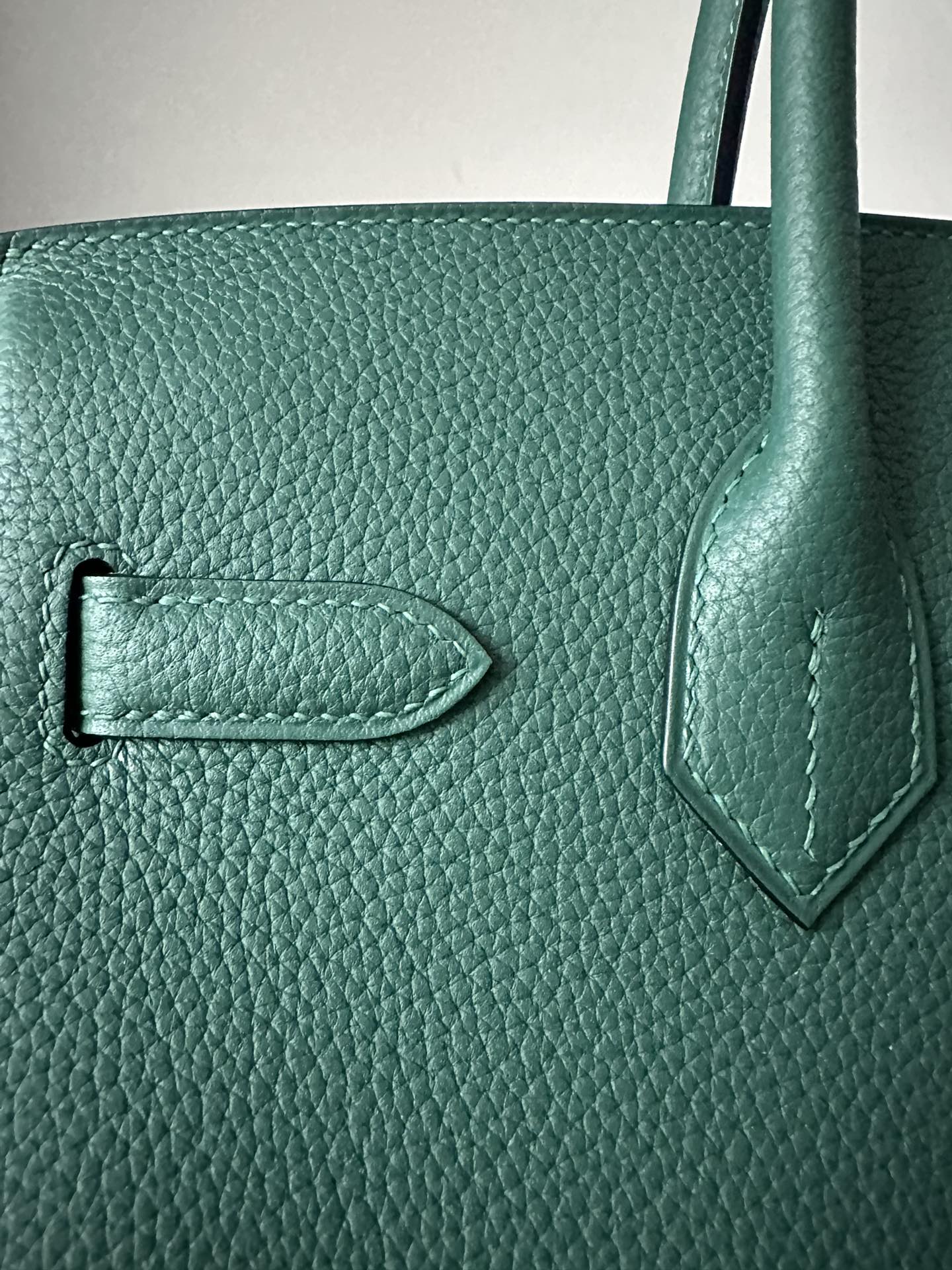 Hermes Birkin 30Cm Malachite Togo Leather Gold Hardware