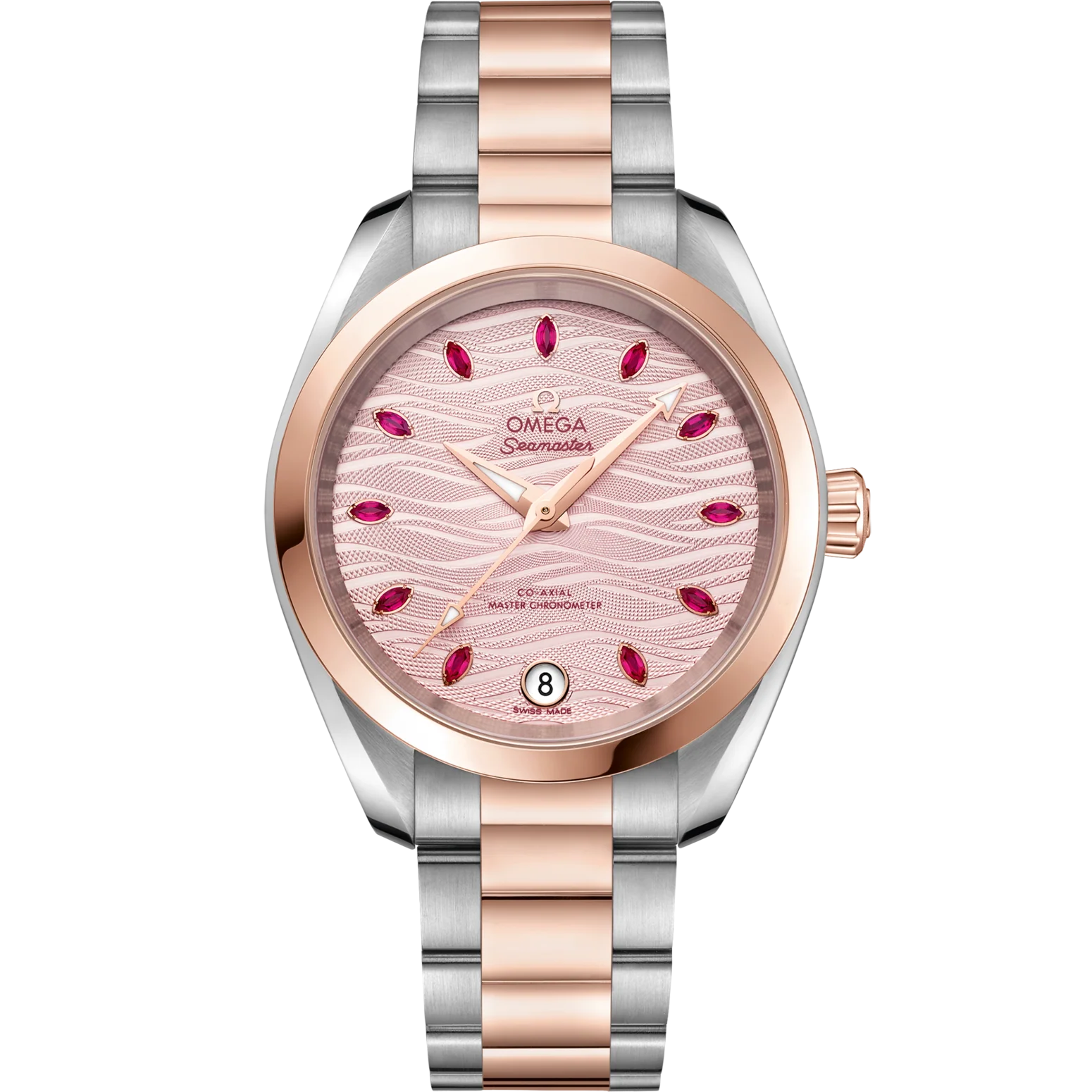 Omega Seamaster Aqua Terra 150M 34 mm Pink Dial Stainless Steel and Sedna™ 18k Rose Gold Bracelet 220.20.34.20.60.001