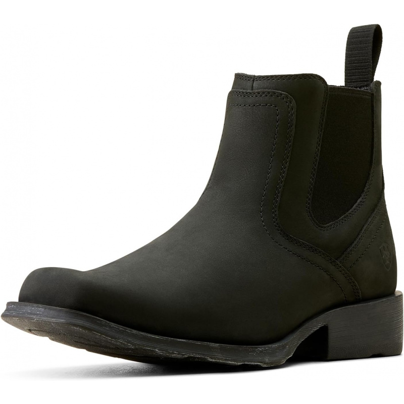 Full-Grain Leather Pull-on design Square toe