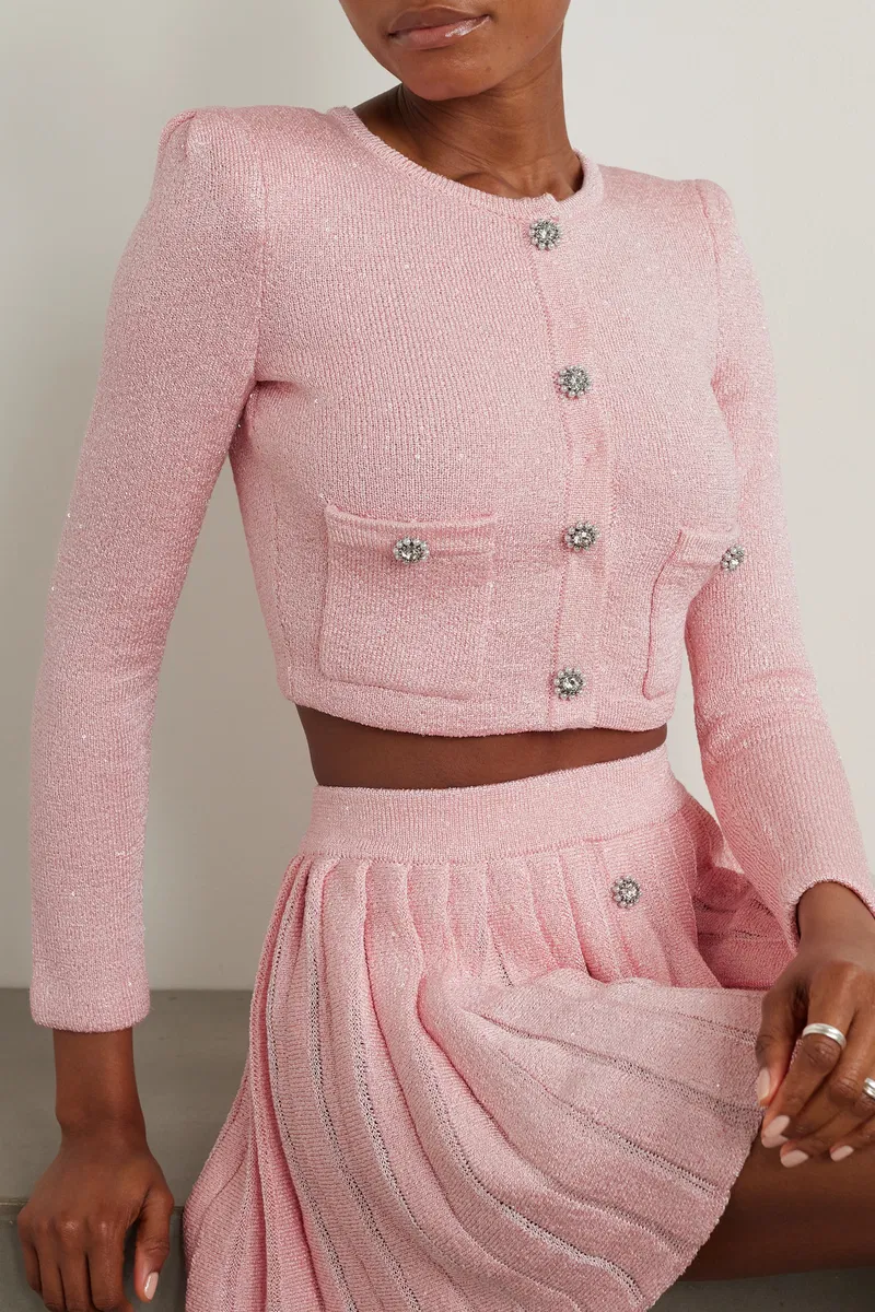 BALMAIN 2026 Pre-Fall Shimmer Knit Two-Piece Set