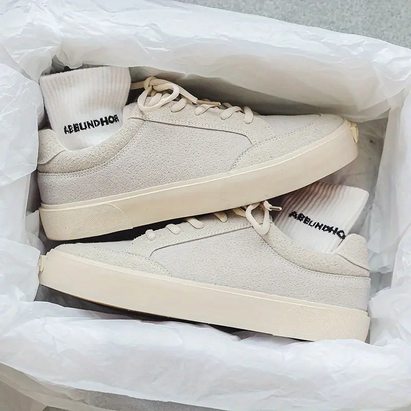 Anti-Vulcanized -Textured PU Upper & Durable Rubber Sole Casual Sneakers