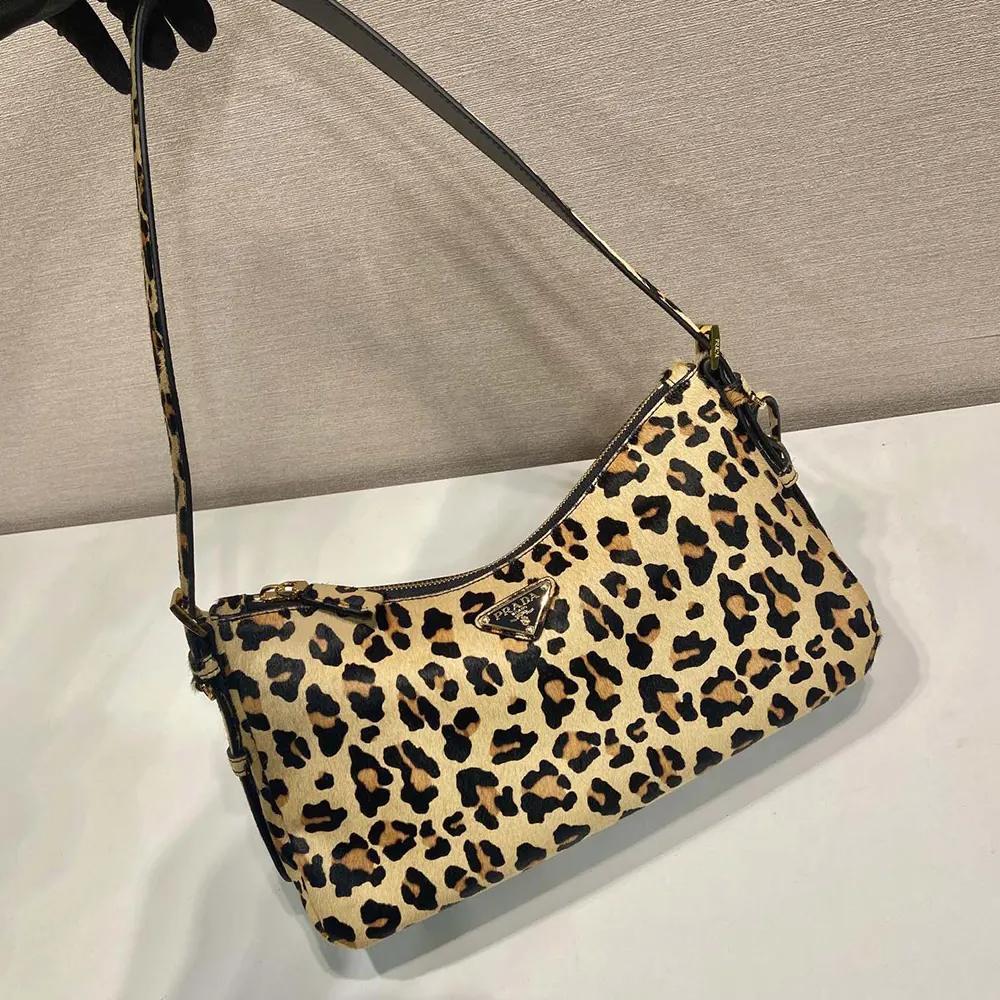 Prada Leopard Luxe Shoulder Bag 31cm