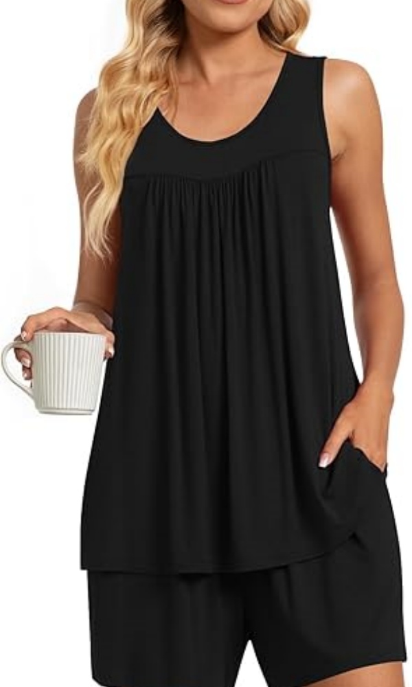 COSYWAY 2 Piece Women's Sleeveless Pajama Sets