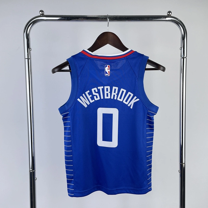2023 NBA LA Clippers kids 0 WESTBROOK Basketball Jersey