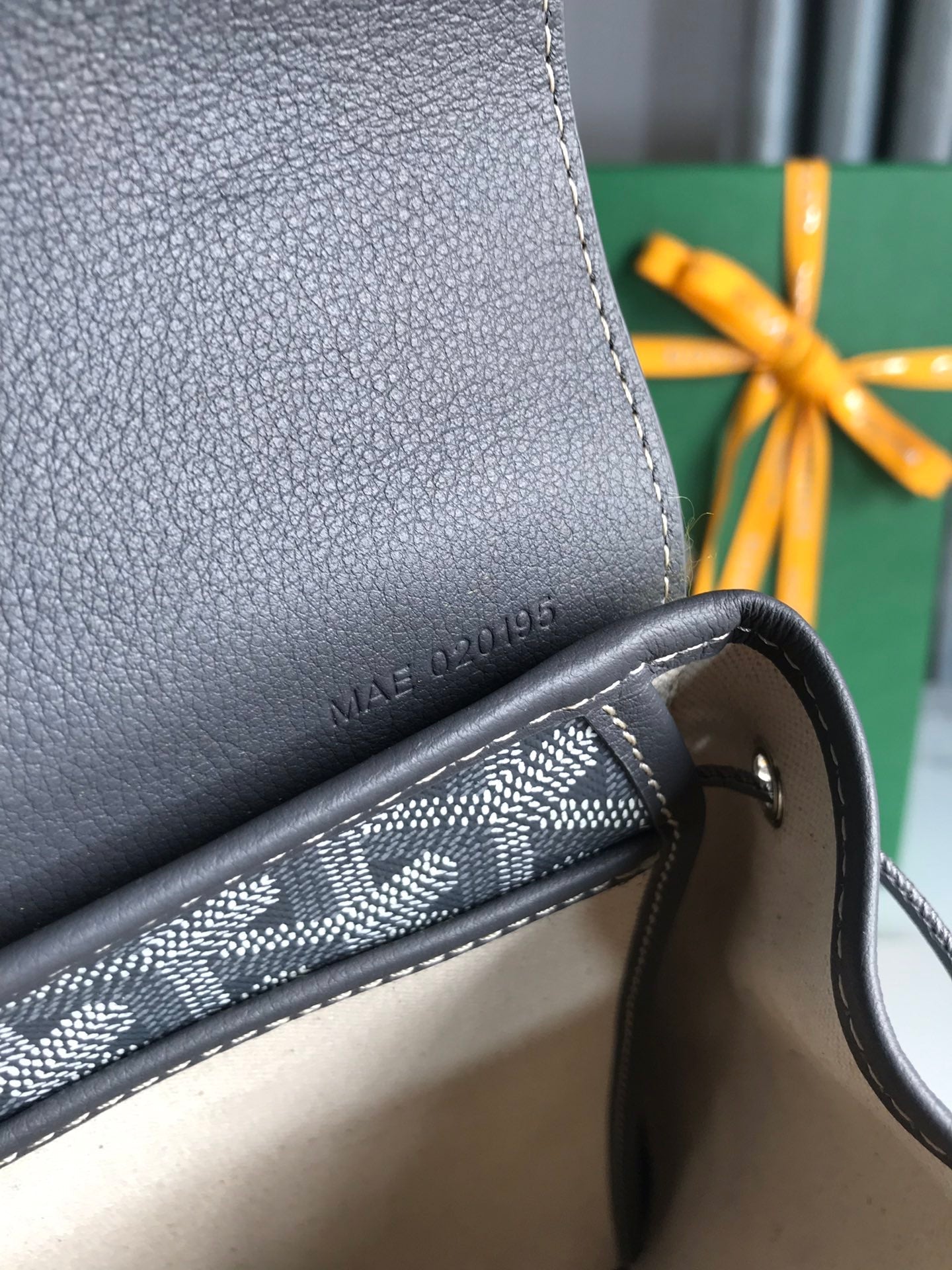 Goyard Alpin Mini Backpack 21 Cm Gray Lambskin And Goyardine Canvas