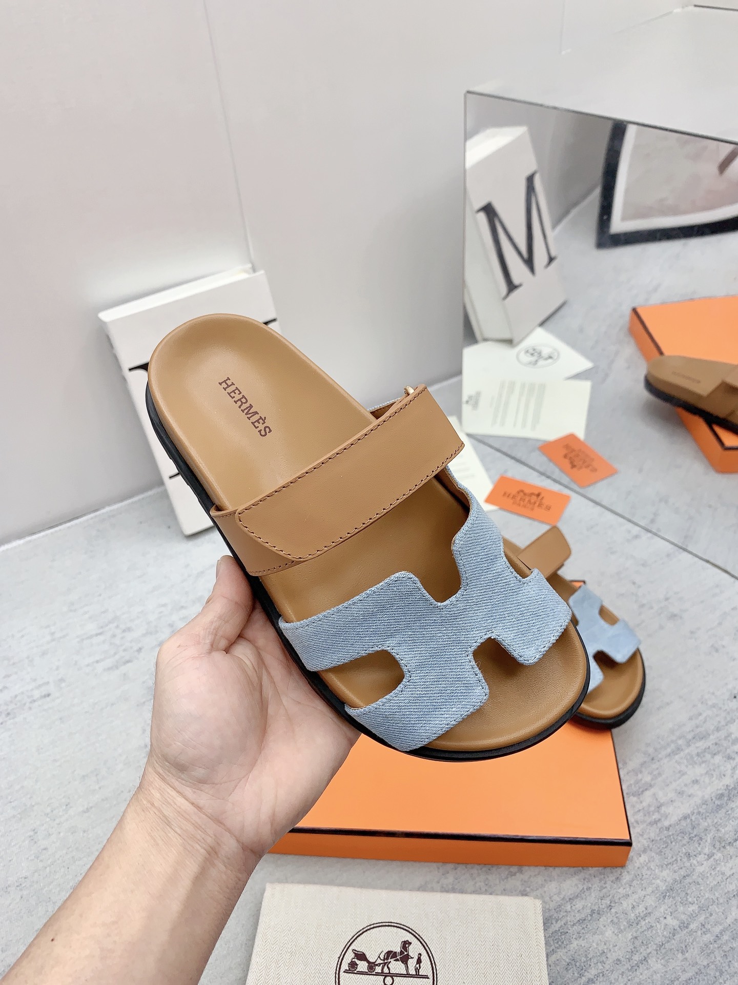 HERMES SANDAL CHYPRE BROWN
