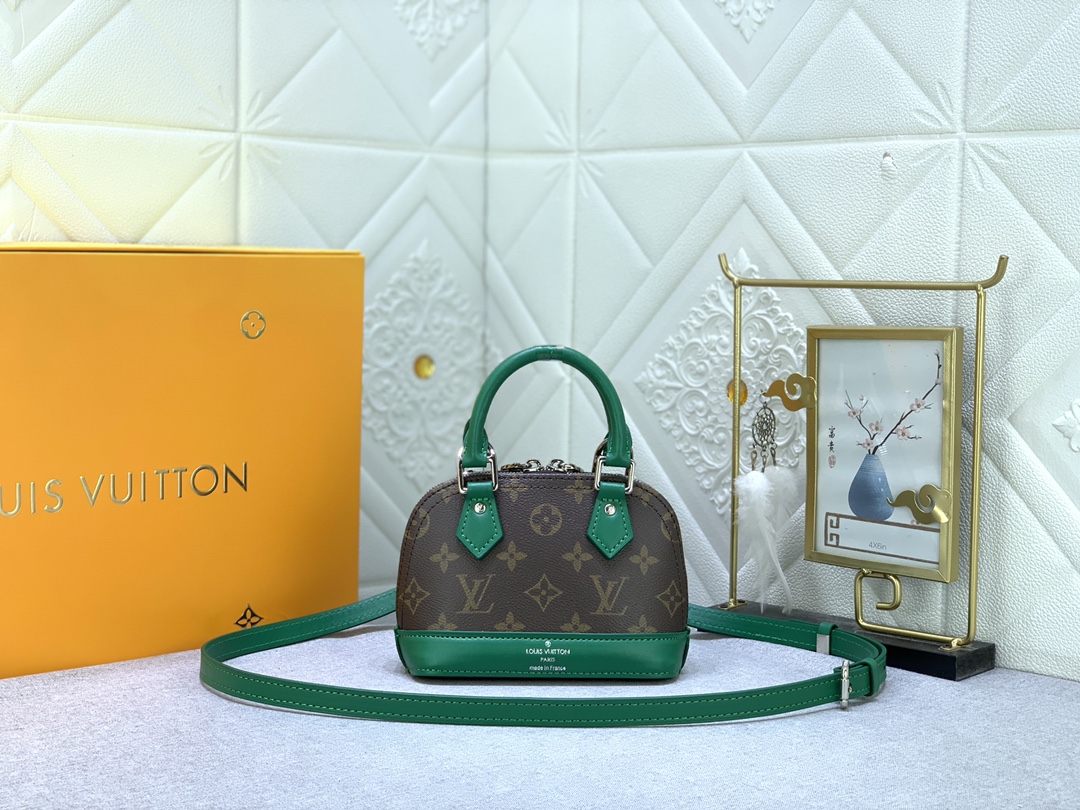 Louis Vuitton Mini Alma Monogram Canvas Mix With Green 18Cm M83204