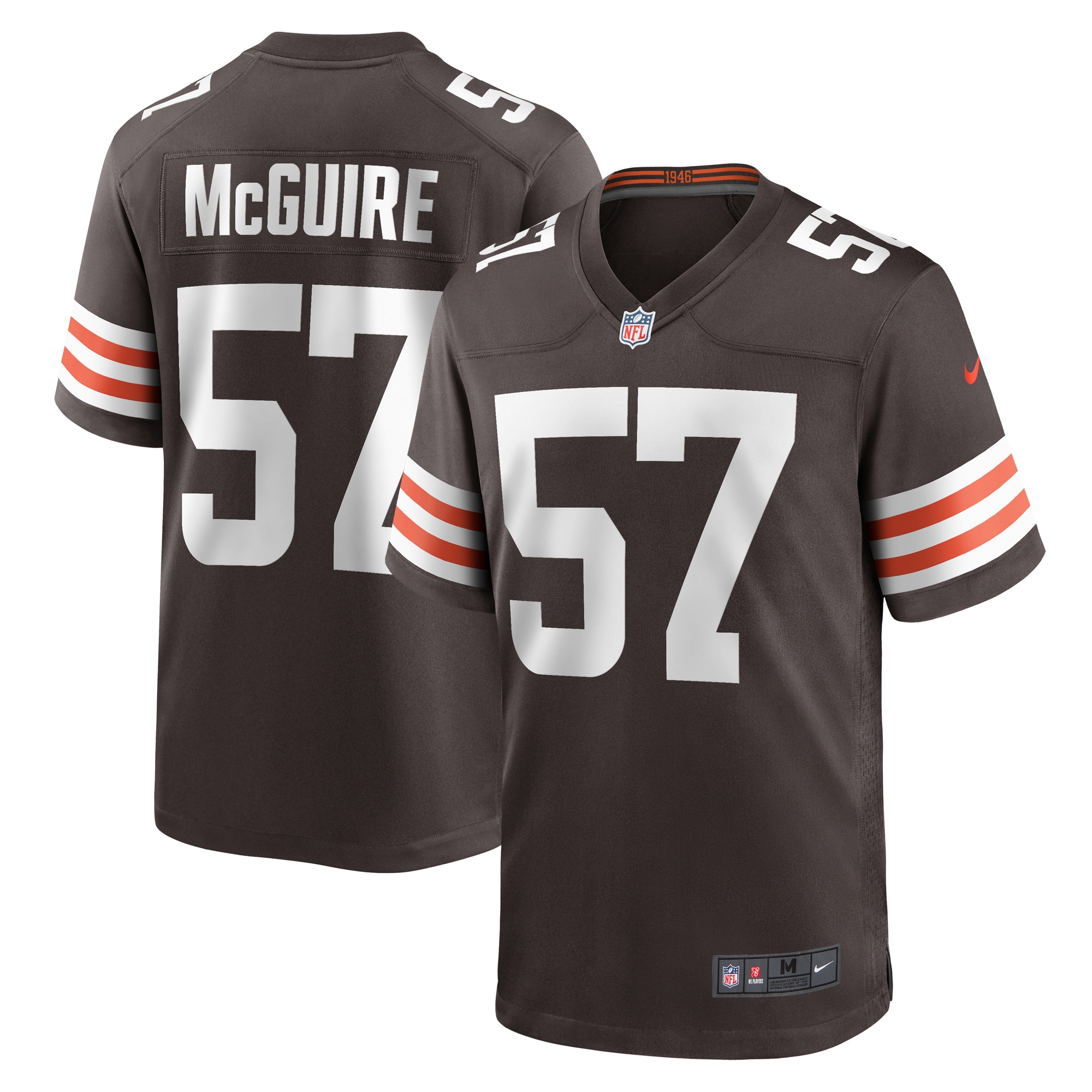 Isaiah McGuire Cleveland Browns Nike Team Game Jersey -  Brown
