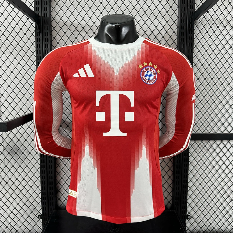 player 2025-26 Bayern Munchen Home Long sleeve football jersey