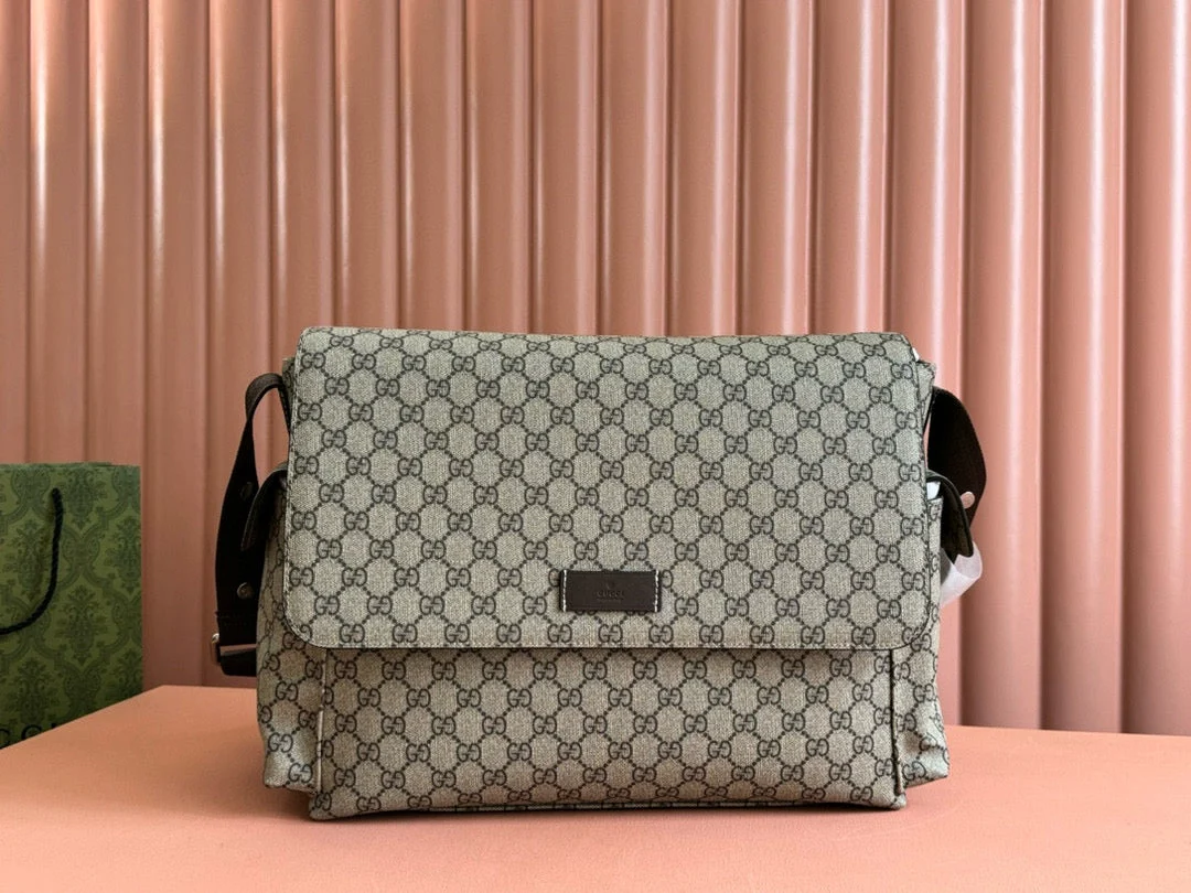 GC Large Changing Bag Beige Ebony Monogram Canvas