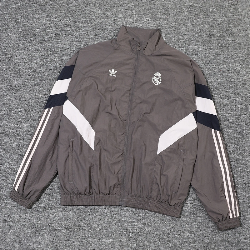 2024 Real Madrid Trefoil Windbreaker Spring and Autumn Set Retro